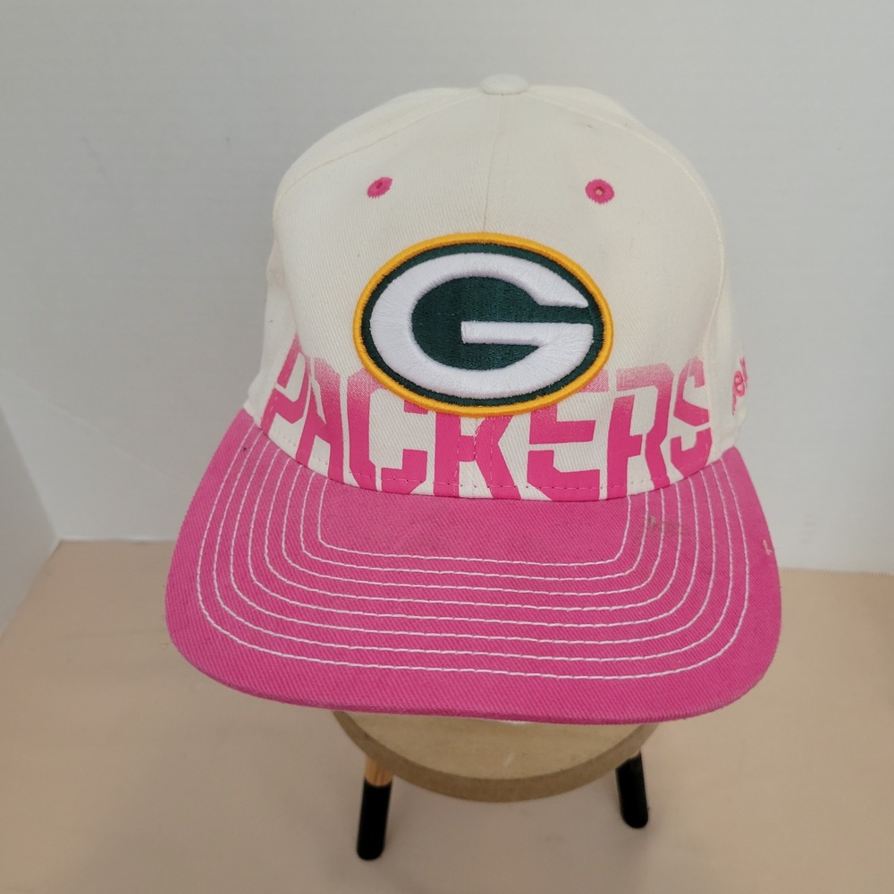 Reebok Green Bay Packers Hat Pink Cream NFL Breast Cancer Awareness Cap